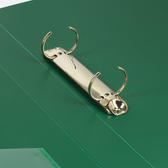 Папка на 2 кольцах BRAUBERG &laquo;Contract&raquo;, 35 мм, зеленая, до 270 листов, 0,9 мм, 221794