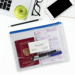 Папка-конверт на молнии МАЛОГО ФОРМАТА (240&times;175 мм), А5, молния ассорти, 0,15 мм, BRAUBERG &laquo;Smart&raquo;, 221857