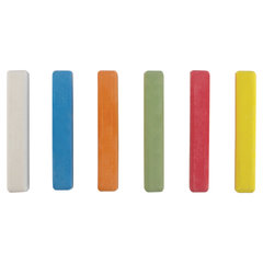 Мел цветной квадратный 6 штук, ПИФАГОР, картонная упаковка, европодвес, 221979