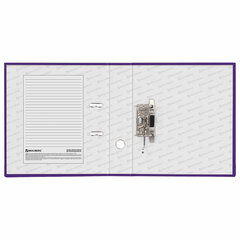 Папка-регистратор BRAUBERG, ламинированная, 75 мм, фиолетовая, 222073