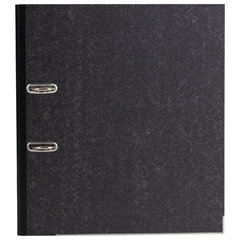 Папка-регистратор ОФИСМАГ, фактура стандарт, с мраморным покрытием, 50 мм, черный корешок, 222096