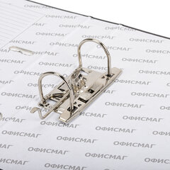 Папка-регистратор ОФИСМАГ, фактура стандарт, с мраморным покрытием, 50 мм, черный корешок, 222096