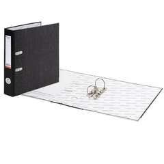 Папка-регистратор ОФИСМАГ, фактура стандарт, с мраморным покрытием, 50 мм, черный корешок, 222096