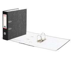 Папка-регистратор ОФИСМАГ, фактура стандарт, с мраморным покрытием, 75 мм, черный корешок, 222097