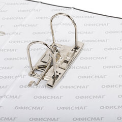 Папка-регистратор ОФИСМАГ, фактура стандарт, с мраморным покрытием, 75 мм, черный корешок, 222097