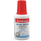 Корректирующая жидкость ERICH KRAUSE "Arctic White", 20 мл, экстра-белизна, флакон с кисточкой, 6
