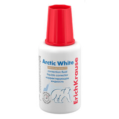 Корректирующая жидкость ERICH KRAUSE "Arctic White", 20 мл, экстра-белизна, флакон с кисточкой, 6