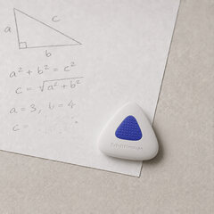 Ластик ERICH KRAUSE &laquo;SmartWay Mini Triangle&raquo;, 37&times;35&times;9 мм, белый, треугольный, пластиковый держатель, 45552
