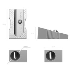 Точилка ERICH KRAUSE &laquo;Ferro&raquo;, металлическая клиновидная, 7074
