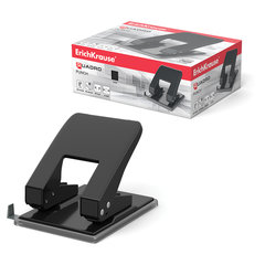 Дырокол металлический ERICH KRAUSE &laquo;Quadro&raquo;, до 40 листов, черный, 4669