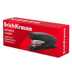 Степлер №24/<wbr/>6 ERICH KRAUSE &laquo;Elegance&raquo;, до 30 листов, с резиновой накладкой, черный, 2241