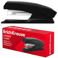 Степлер №24/<wbr/>6 ERICH KRAUSE &laquo;Elegance&raquo;, до 30 листов, с резиновой накладкой, черный, 2241