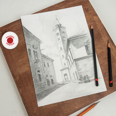 Ластик BRAUBERG &laquo;Universal&raquo;, 30&times;30&times;8 мм, белый, круглый, красный пластиковый держатель, 222472