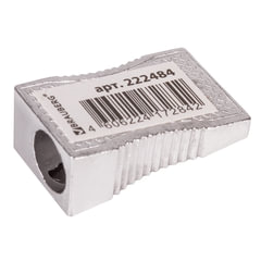 Точилка BRAUBERG &laquo;Style&raquo;, металлическая клиновидная, в картонной коробке, 222484