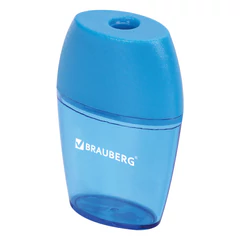 Точилка BRAUBERG &laquo;Diamond&raquo;, с контейнером, овальная, в дисплее, ассорти, 222491