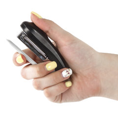 Степлер №10 BRAUBERG &laquo;Original&raquo;, до 12 листов, с антистеплером, черный, 222529