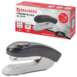 Степлер №24/6, 26/6 BRAUBERG "Original", до 25 листов, черный, 222533