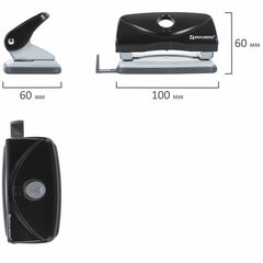 Дырокол BRAUBERG &laquo;Original&raquo;, до 10 листов, черный, 222537