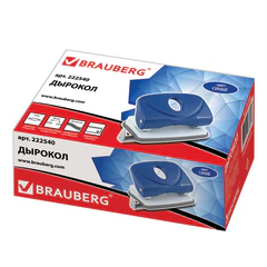 Дырокол BRAUBERG &laquo;Original&raquo;, до 20 листов, синий, 222540