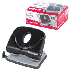 Дырокол BRAUBERG &laquo;Original&raquo;, до 25 листов, черный, 222542