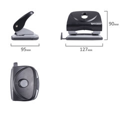 Дырокол BRAUBERG &laquo;Original&raquo;, до 25 листов, черный, 222542