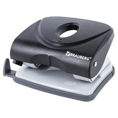 Дырокол BRAUBERG &laquo;Original&raquo;, до 25 листов, черный, 222542