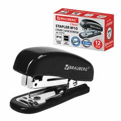 Степлер №10 МИНИ BRAUBERG &laquo;Classic&raquo;, до 12 листов, с антистеплером, черный, 222544