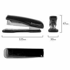 Степлер №24/<wbr/>6, 26/<wbr/>6 BRAUBERG &laquo;Classic&raquo;, до 25 листов, черный, 222546