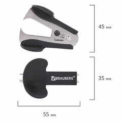 Антистеплер для скоб № 10 и № 24/<wbr/>6, BRAUBERG &laquo;Classic&raquo;, с фиксатором, черный, 222547