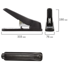 Степлер МОЩНЫЙ №24/<wbr/>6-23/<wbr/>13 BRAUBERG &laquo;Heavy duty MX&raquo;, до 80 листов, черный, 222563
