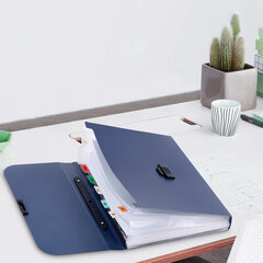 Папка-портфель пластиковая BRAUBERG &laquo;Energy&raquo; А4 (330&times;256&times;32 мм), 7 отделений, синяя, 222572