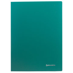 Папка 20 вкладышей BRAUBERG &laquo;Office&raquo;, зеленая, 0,5 мм, 222627