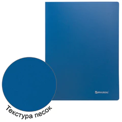 Папка 100 вкладышей BRAUBERG &laquo;Office&raquo;, синяя, 0,8 мм, 222640