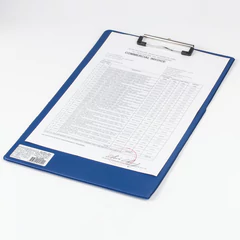 Доска-планшет BRAUBERG &laquo;Comfort&raquo; с прижимом А4 (230&times;350 мм), картон/<wbr/>ПВХ, РОССИЯ, СИНЯЯ, 222659
