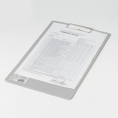 Доска-планшет BRAUBERG &laquo;Comfort&raquo; с прижимом А4 (230&times;350 мм), картон/<wbr/>ПВХ, РОССИЯ, СЕРАЯ, 222661