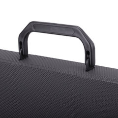 Папка-портфель пластиковая BRAUBERG &laquo;КОНСУЛ&raquo; А4 (370&times;280&times;120 мм), 2 отделения, фактура &laquo;бисер&raquo;, черная, 223079