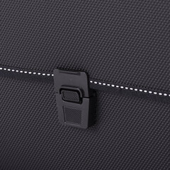 Папка-портфель пластиковая BRAUBERG &laquo;КОНСУЛ&raquo; А4 (370&times;280&times;120 мм), 2 отделения, фактура &laquo;бисер&raquo;, черная, 223079