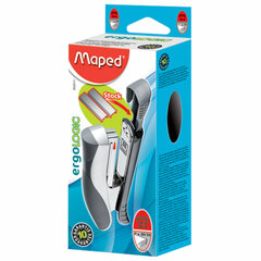 Степлер №24/<wbr/>6, 26/<wbr/>6 MAPED &laquo;Ergologic&raquo;, до 25 листов, с контейнером для скоб, серебристо-бирюзовый, 352513