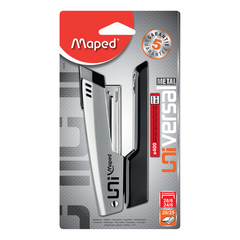 Степлер №24/<wbr/>6, 26/<wbr/>6 металлический MAPED &laquo;Universal Metal&raquo; + 400 скоб, до 25 листов, серый, 539200