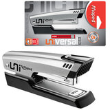 Степлер №24/6, 26/6 металлический MAPED "Universal Metal" + 400 скоб, до 25 листов, серый, 539200