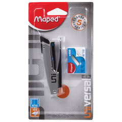 Степлер №10 металлический MAPED &laquo;Universal Metal&raquo;, до 12 листов, + 400 скоб, серый, 043500