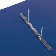 Папка с металлическим пружинным скоросшивателем BRAUBERG, картон/<wbr/>ПВХ, 35 мм, синяя, до 290 листов, 223187