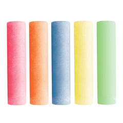 Мел для рисования на асфальте 10 штук, 5 цветов, цветной круглый, BRAUBERG, картонная упаковка, европодвес, 223556