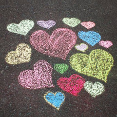 Мел в ведерке для рисования на асфальте 20 штук, 5 цветов, цветной круглый, BRAUBERG, 223557