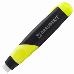 Ластик выдвижной BRAUBERG &laquo;REWIND&raquo;, 112&times;21&times;24 мм, белый, пластиковый держатель ассорти, 223593