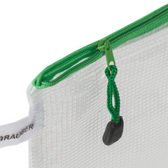 Папка-конверт на молнии А4 (335&times;243 мм), молния ассорти, ПВХ, сетка, прозрачная, 0,2 мм, BRAUBERG &laquo;Segment&raquo;, 223886