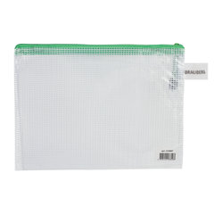 Папка-конверт на молнии МАЛЫЙ ФОРМАТ (238&times;180 мм) А5, молния ассорти, ПВХ, прозрачная, BRAUBERG &laquo;Segment&raquo;, 223887