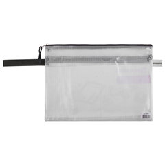 Папка-конверт на молнии А4 (335&times;243 мм), 2 отделения, ПВХ, прозрачная, 0,3 мм, BRAUBERG &laquo;Solid&raquo;, 223889