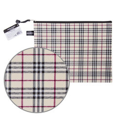 Папка-конверт на молнии А4 (335&times;243 мм), ткань в клетку, BRAUBERG &laquo;Checked&raquo;, 223892