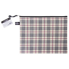 Папка-конверт на молнии А4 (335&times;243 мм), ткань в клетку, BRAUBERG &laquo;Checked&raquo;, 223892